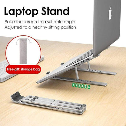 adjustable laptop riser ergonomic desk stand