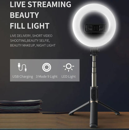 bluetooth selfie stick with tripod stand