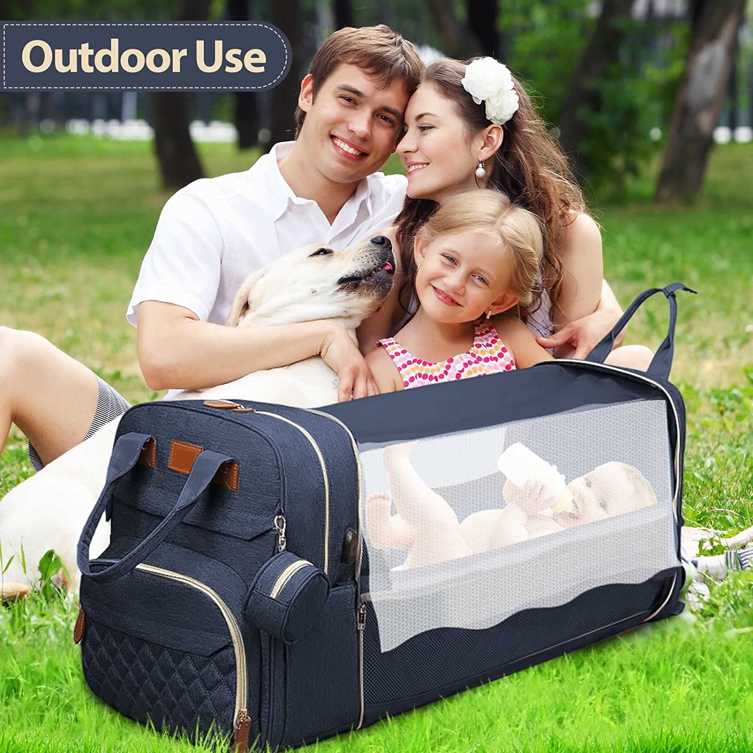 diaper backpack changing station baby bag