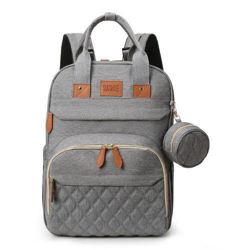diaper backpack with insulated bottle pockets