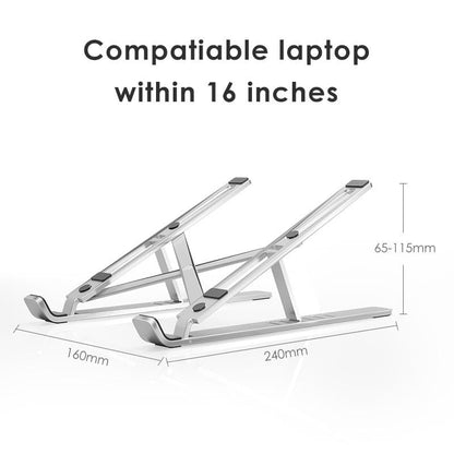portable x style laptop riser aluminum